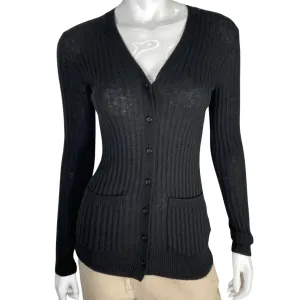 Vince Black Button Down Cardigan